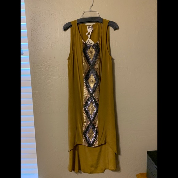Haute Hippie high low sequin silk dress - Picture 4 of 8